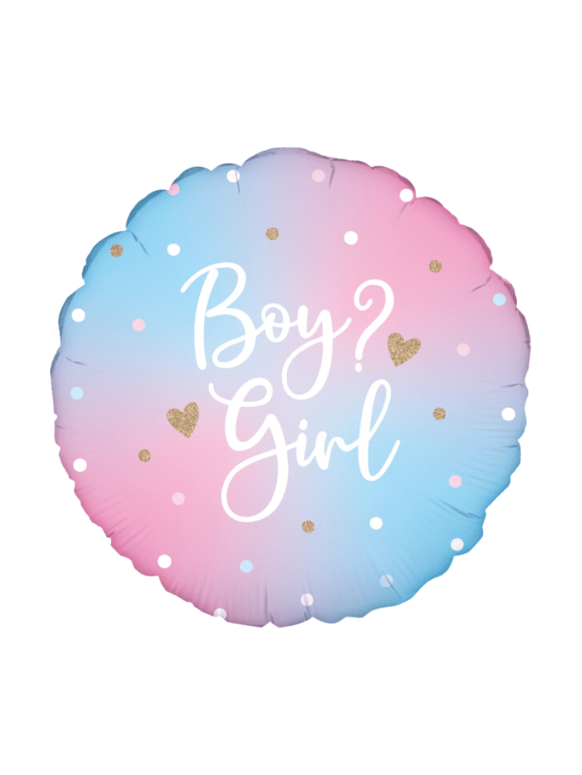 Boy or Girl Baby Gender Reveal Foil Balloon