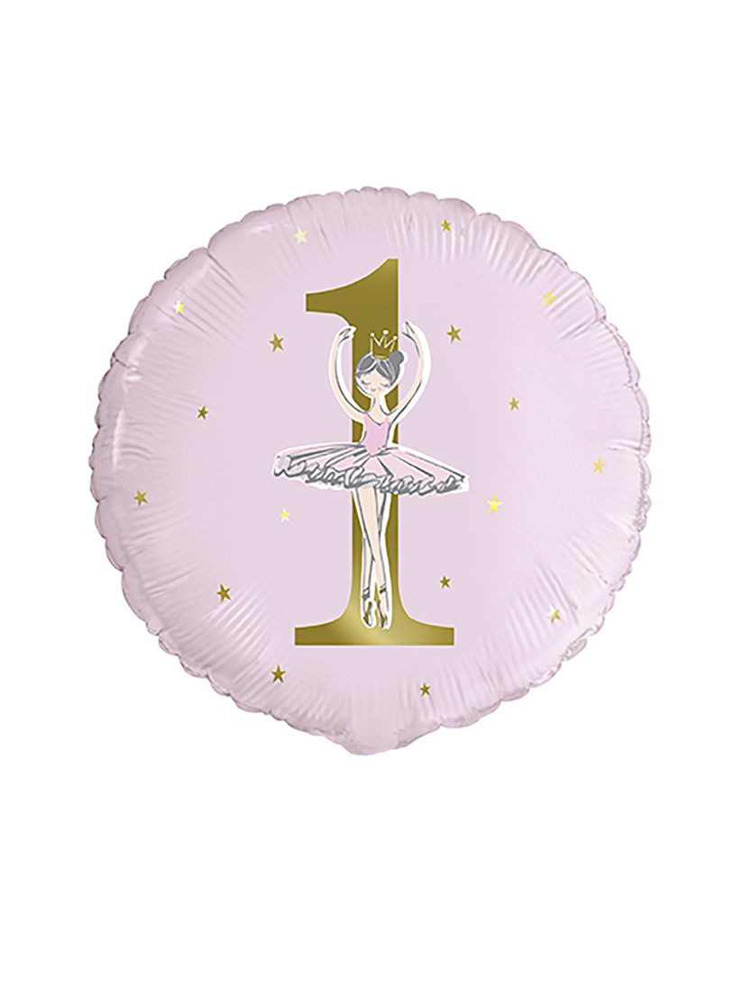 Balleina Pink & Gold 1st Birthday Pink 45cm  Foil Balloon