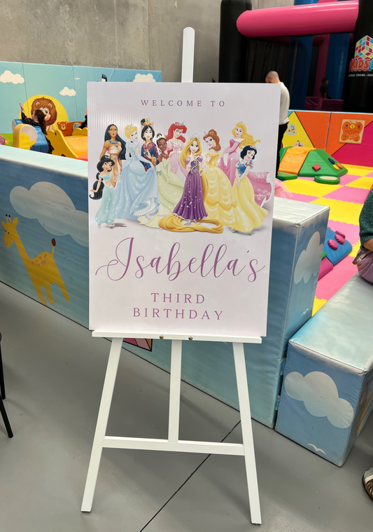 Disney Princess Birthday Sign