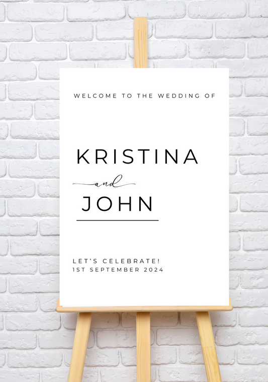 Ebony Wedding Welcome Sign