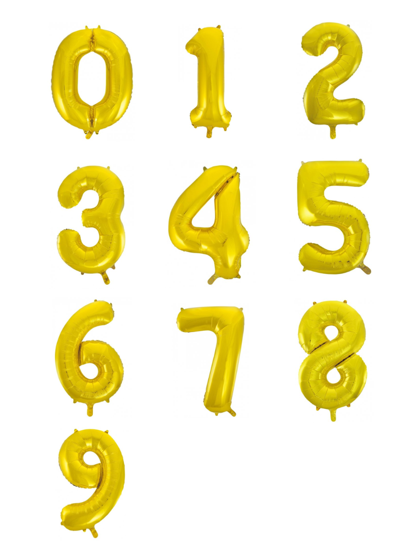 Gold Foil Number Balloon (86cm)