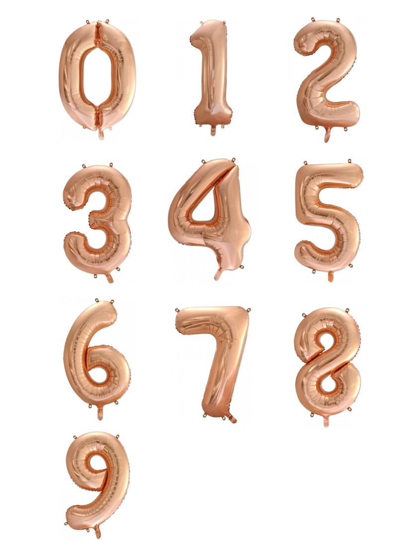 Rose Gold Foil Number Balloon (86cm)