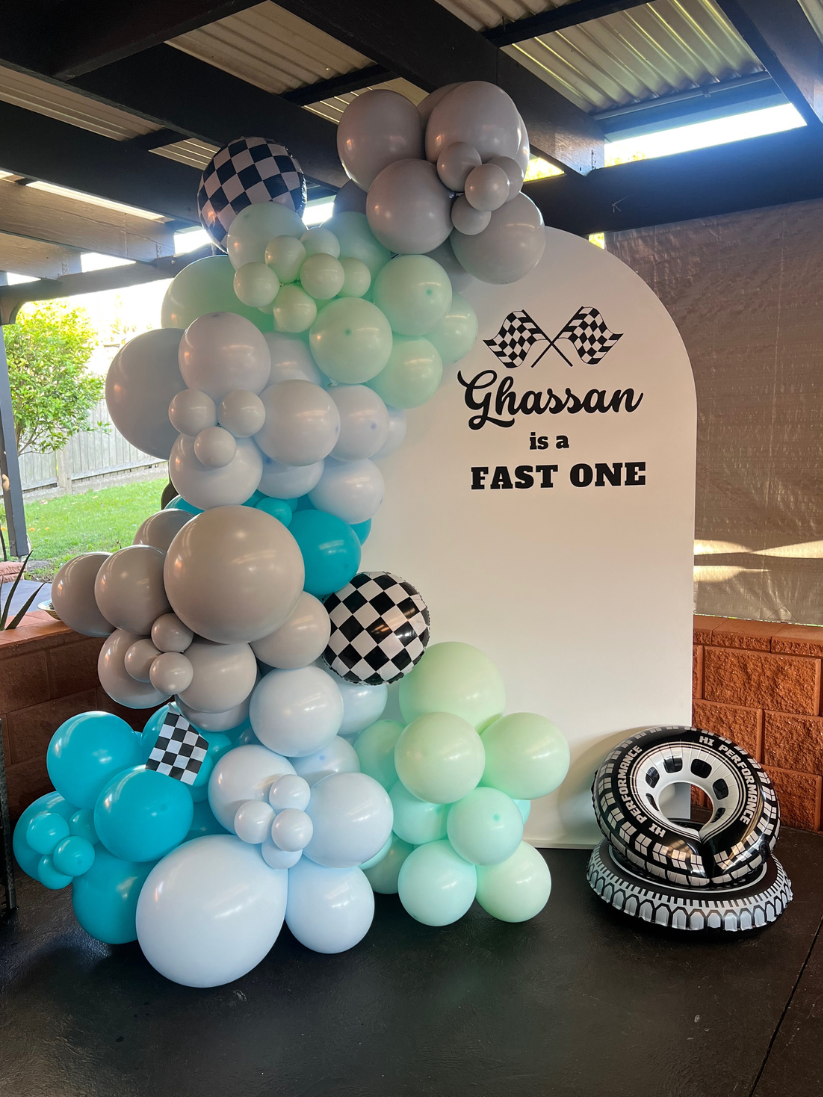 Race Car Formula One package custom balloons