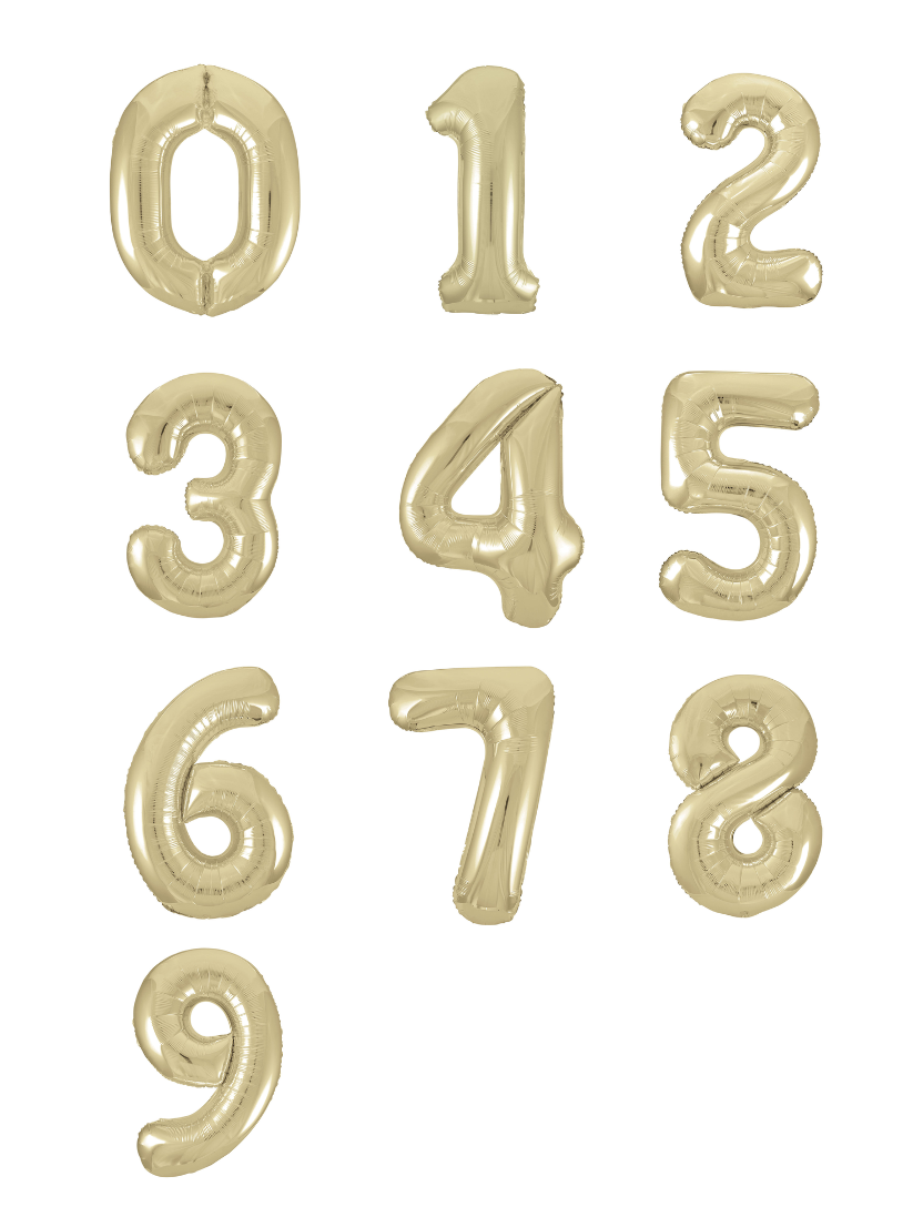 Champagne Gold Foil Number Balloon (86cm)