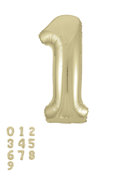 Champagne Gold Foil Number Balloon (86cm)