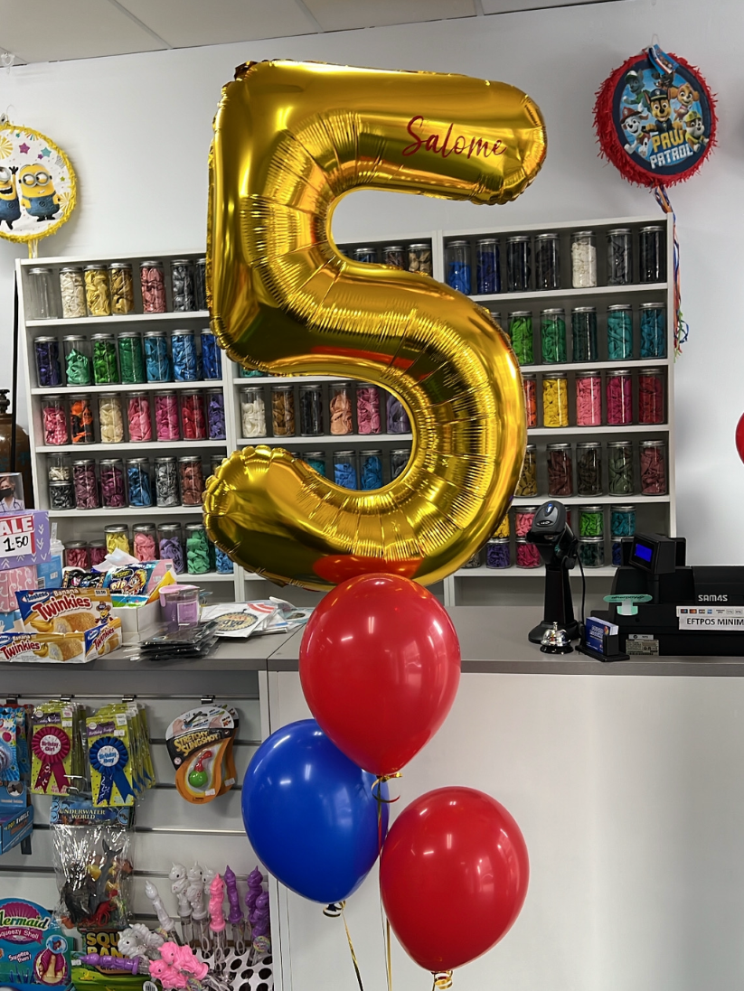 Gold Foil Number Balloon (86cm)