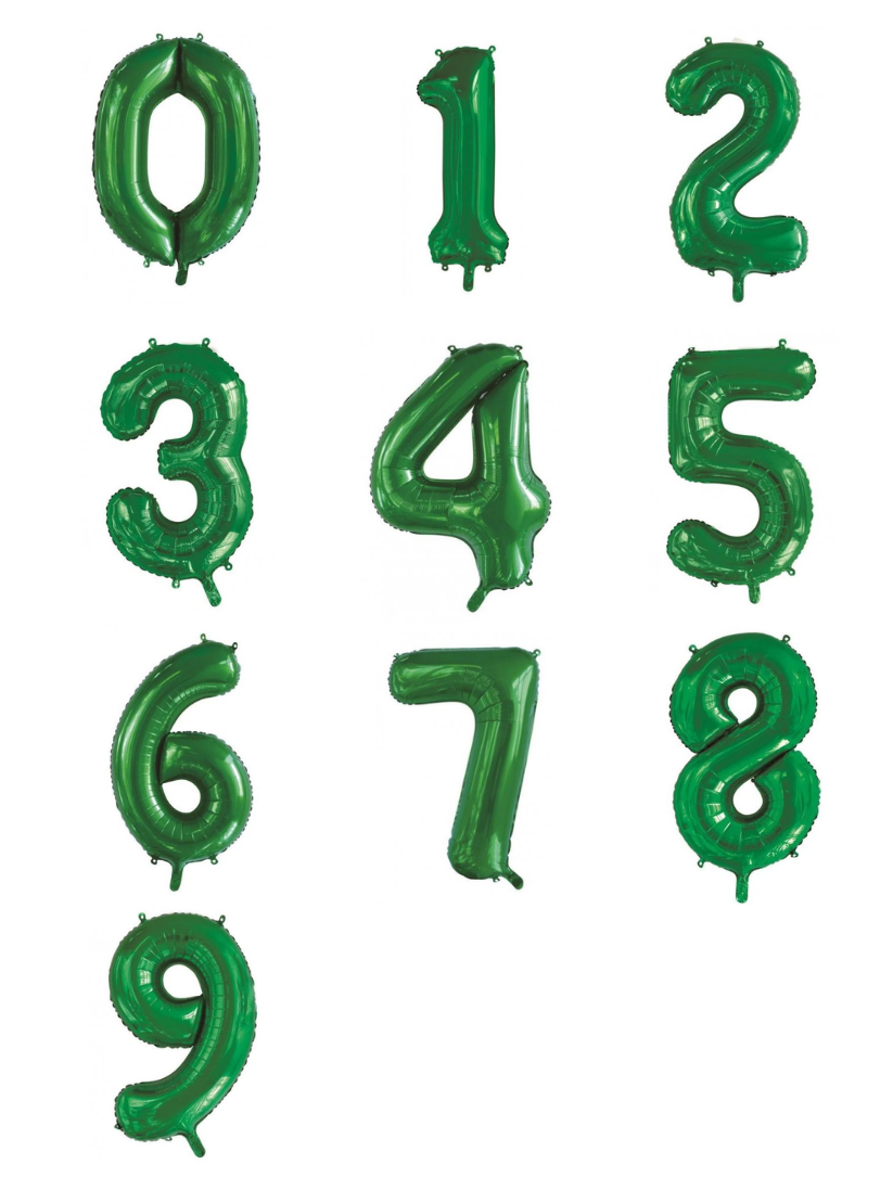 Green Foil Number Balloon (86cm)