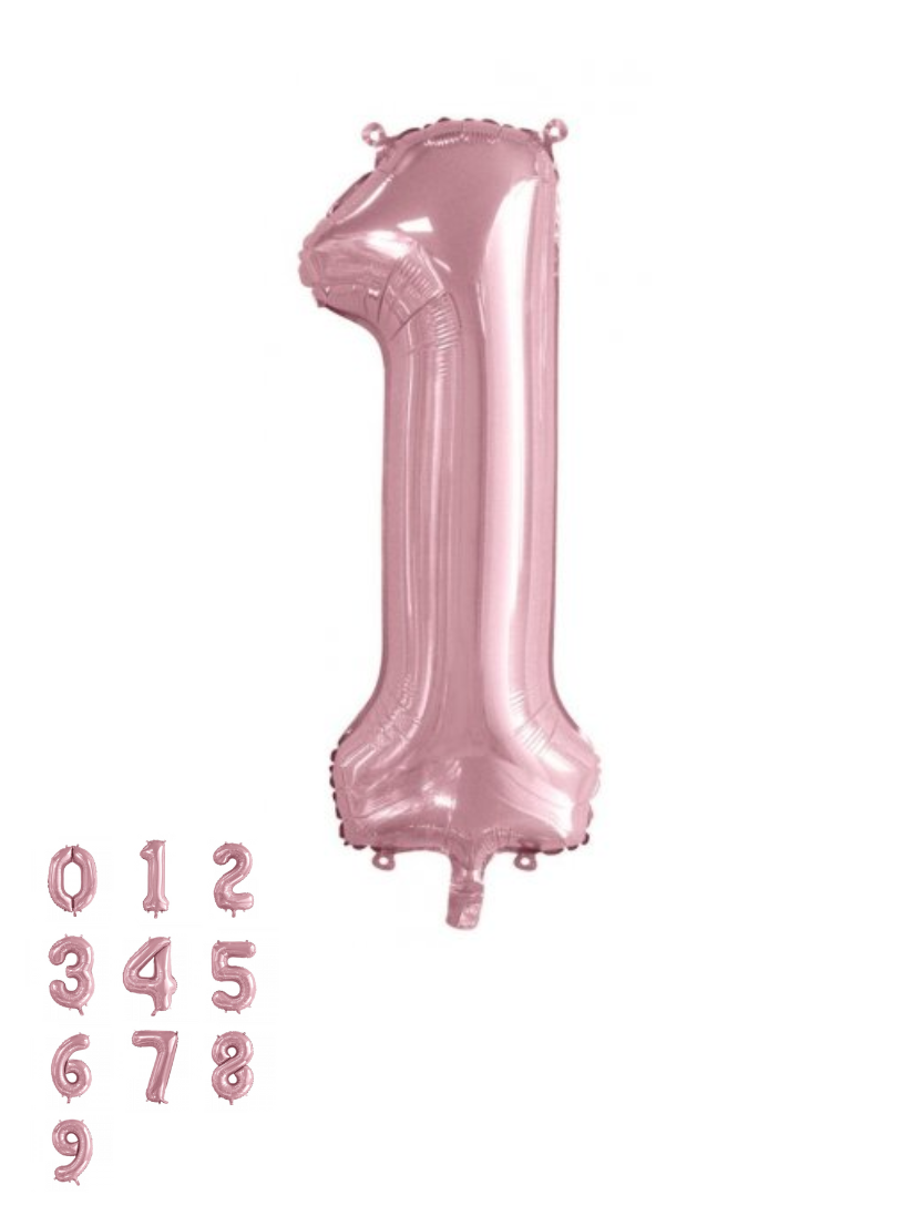 Light Pink Foil Number Balloon (86cm)