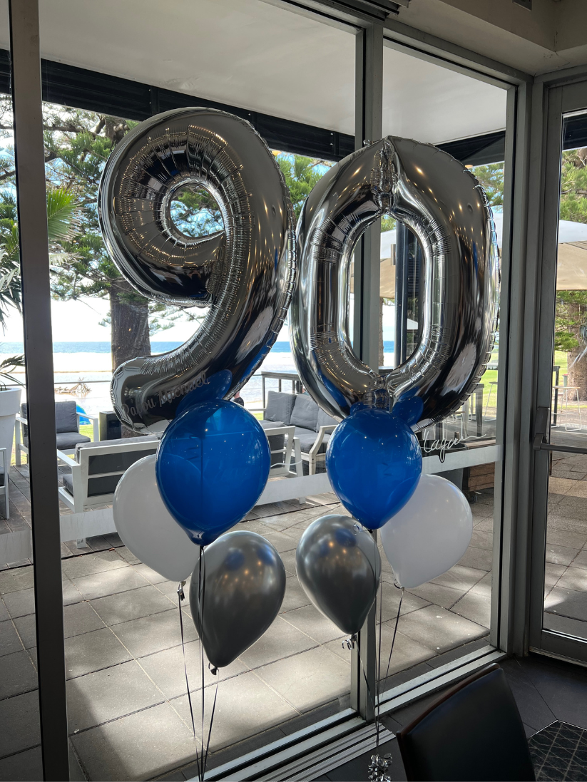 Silver Foil Number Balloon (86cm)