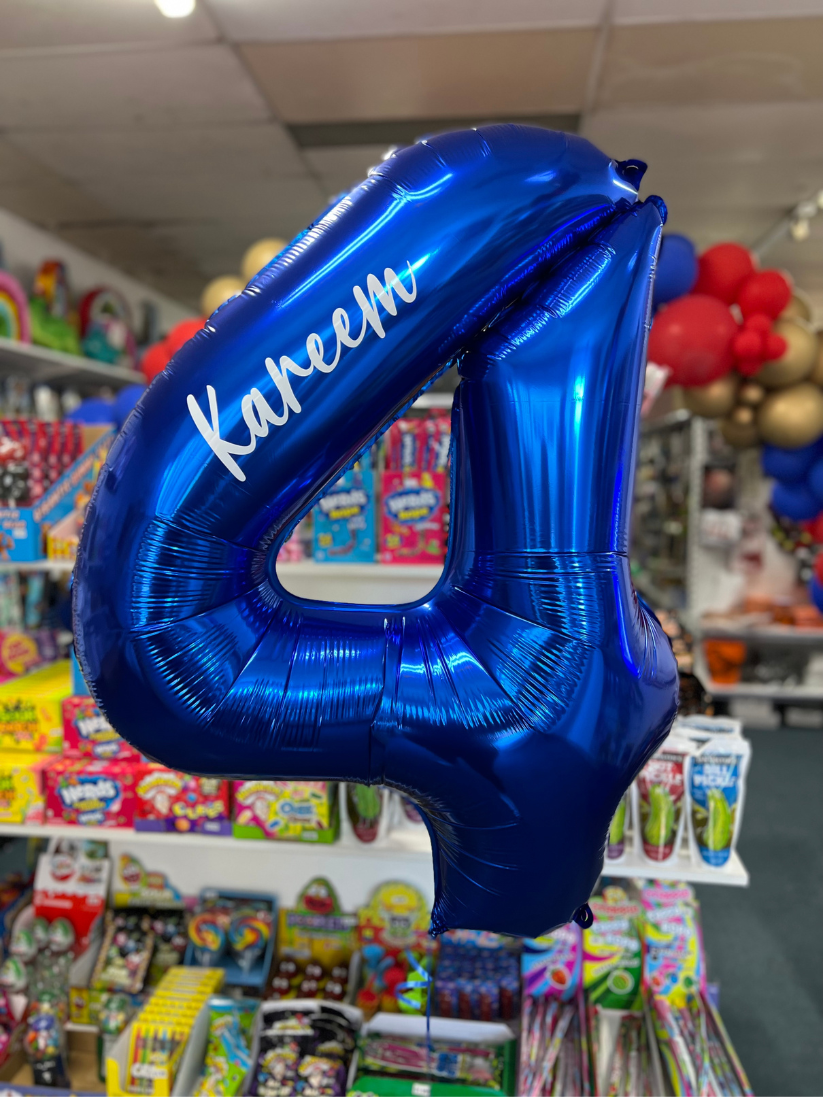 Blue Foil Number Balloon (86cm)