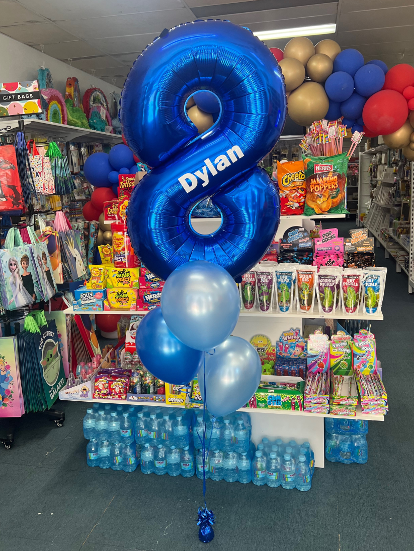 Blue Foil Number Balloon (86cm)