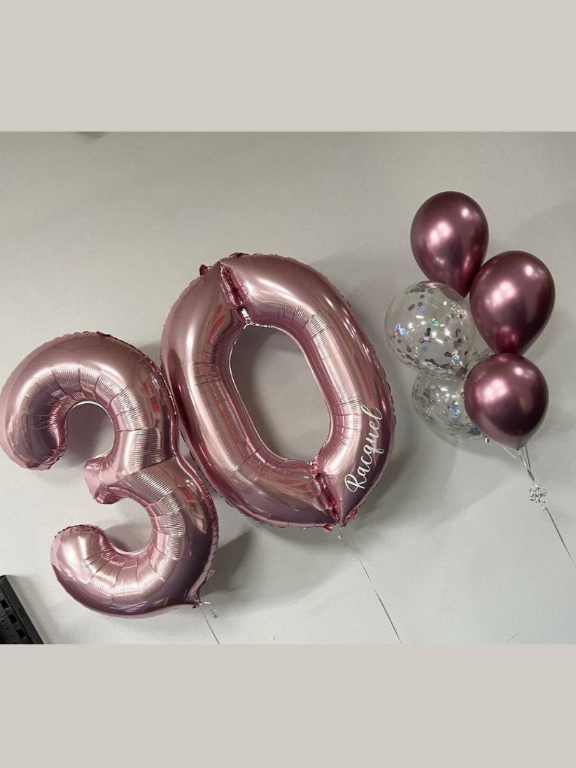 Light Pink Foil Number Balloon (86cm)