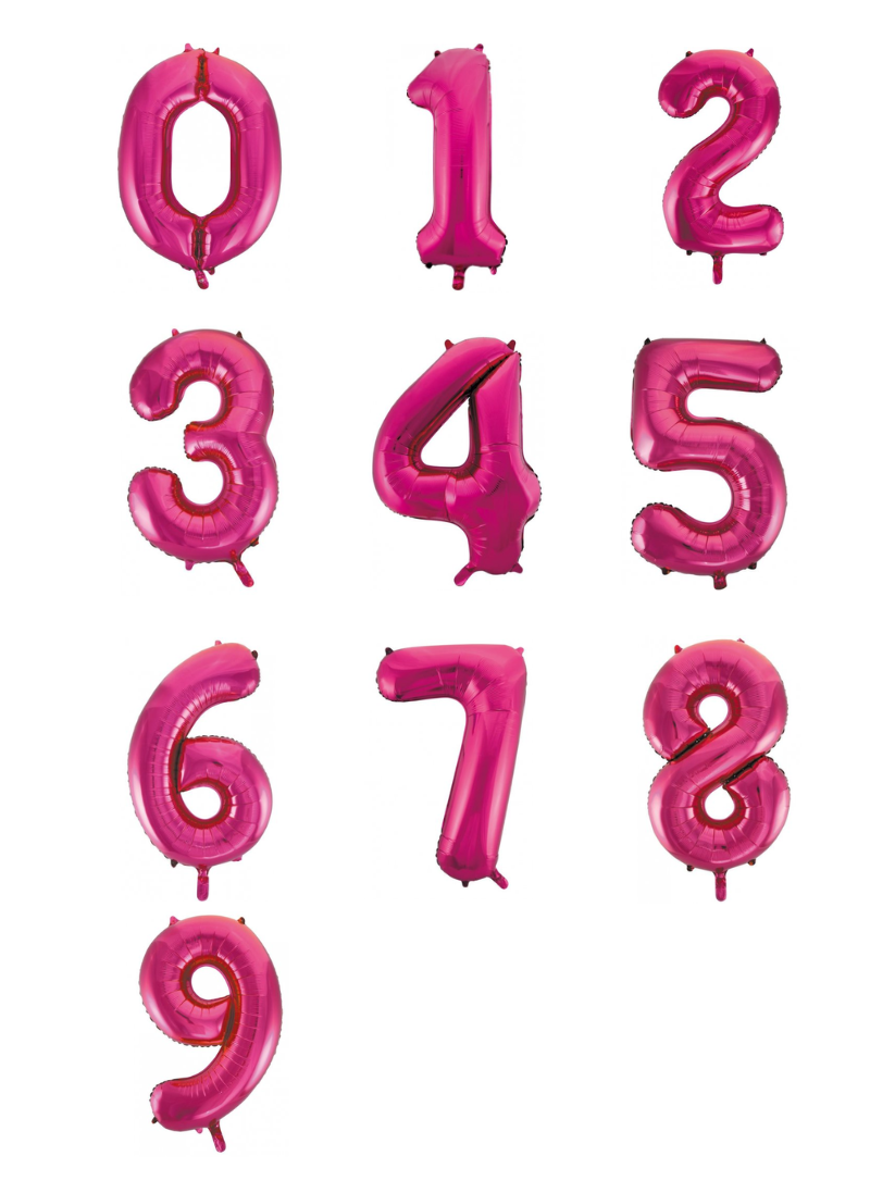 Magenta Foil Number Balloon (86cm)