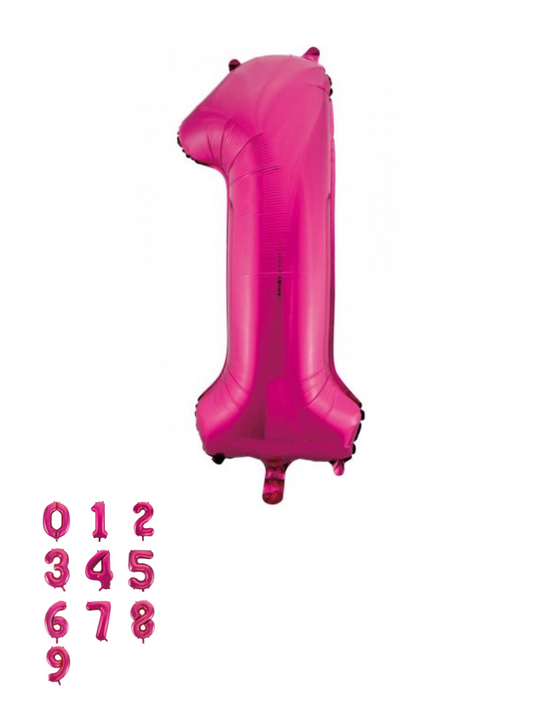 Magenta Foil Number Balloon (86cm)