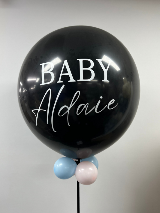 Black Gender Reveal balloon Custom