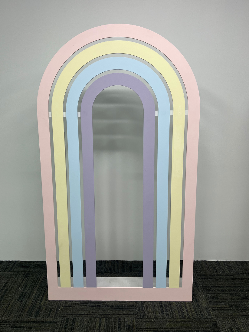 Pastel Rainbow Arch Backdrop Hire