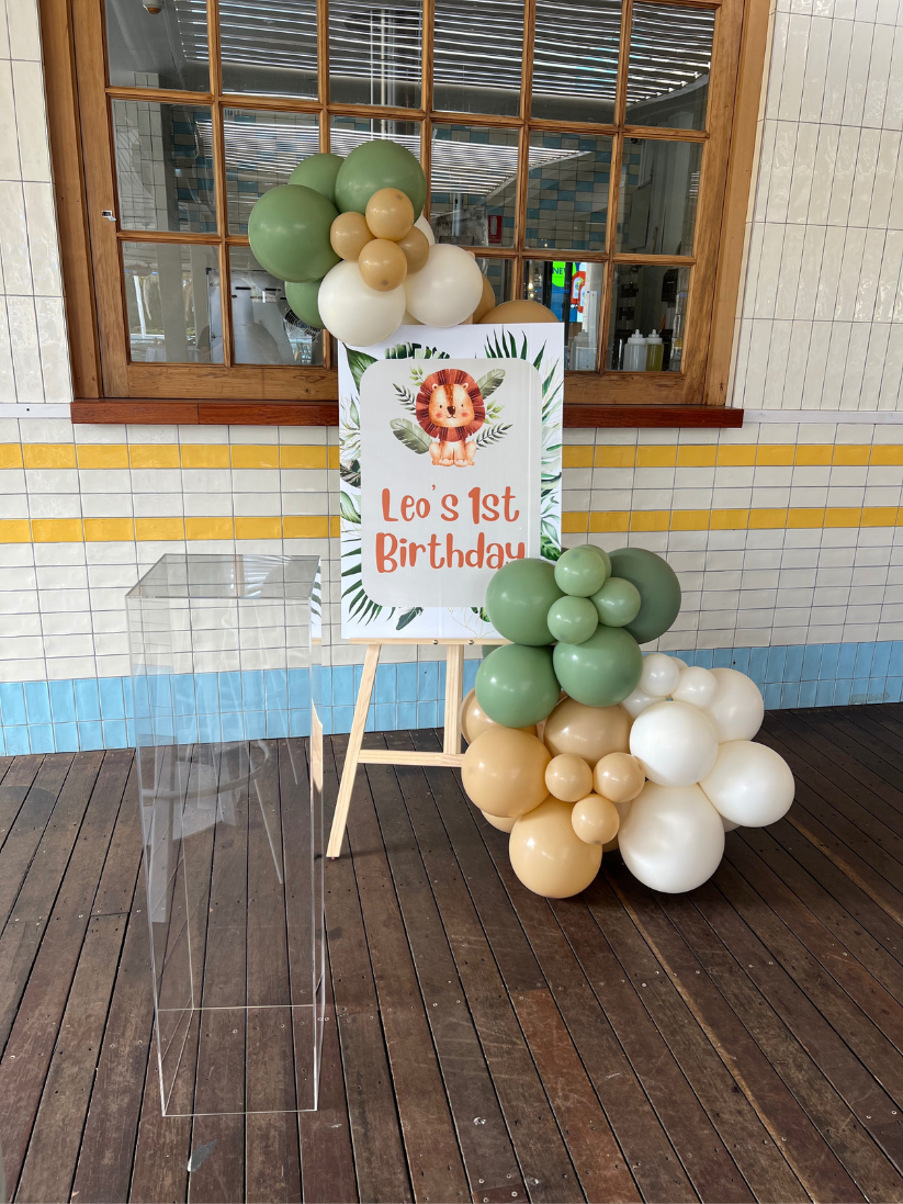 1st Birthday Sign & Balloon Package