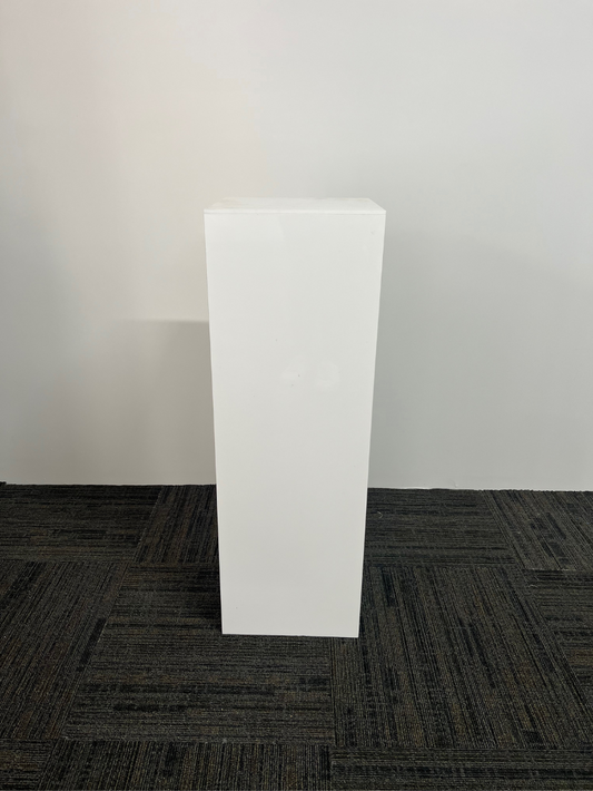 Square White Acrylic Plinth Hire