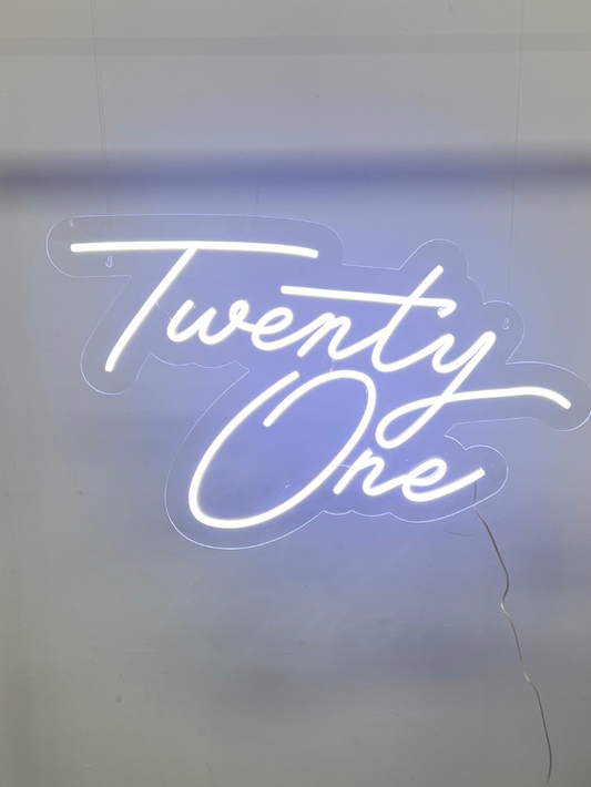 Twenty One Neon Sign Hire | Birthday Hire Wollongong