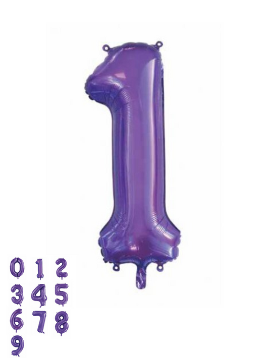 Purple Foil Number Balloon (86cm)