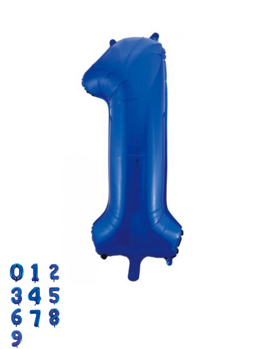 Blue Foil Number Balloon (86cm)