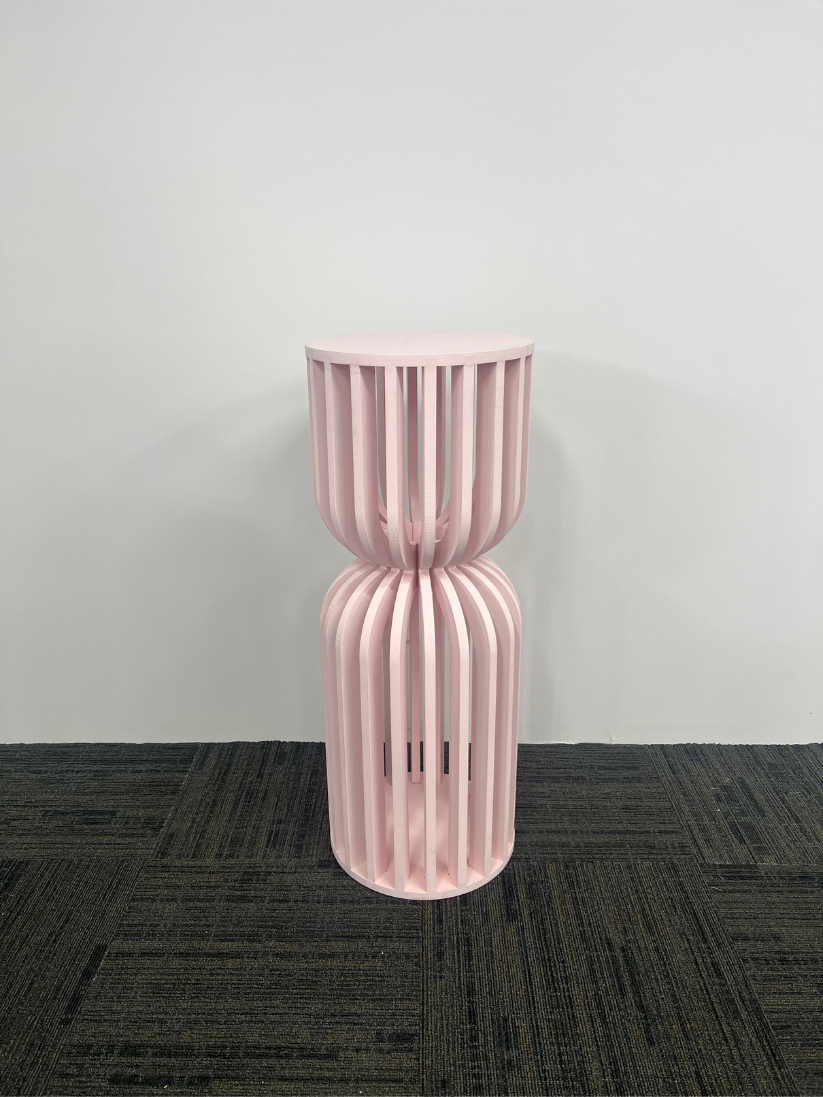 Pink Slatted Plinth Hire