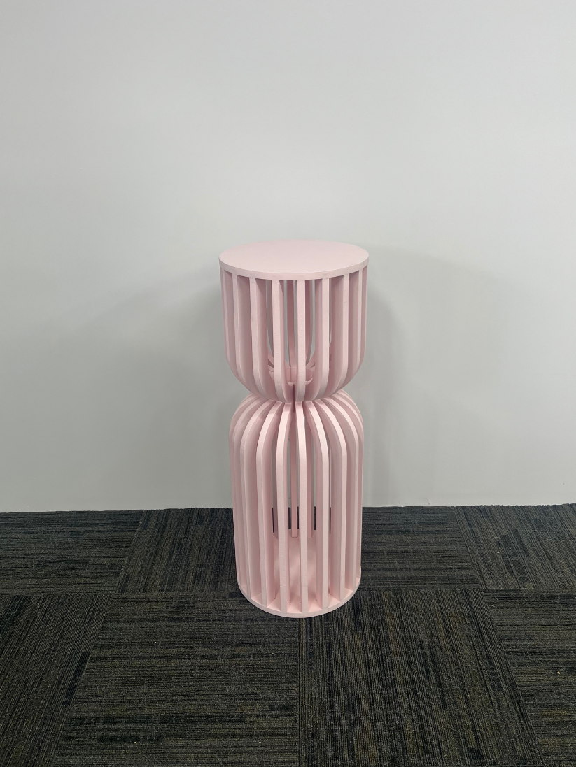 Pink Slatted Plinth Hire